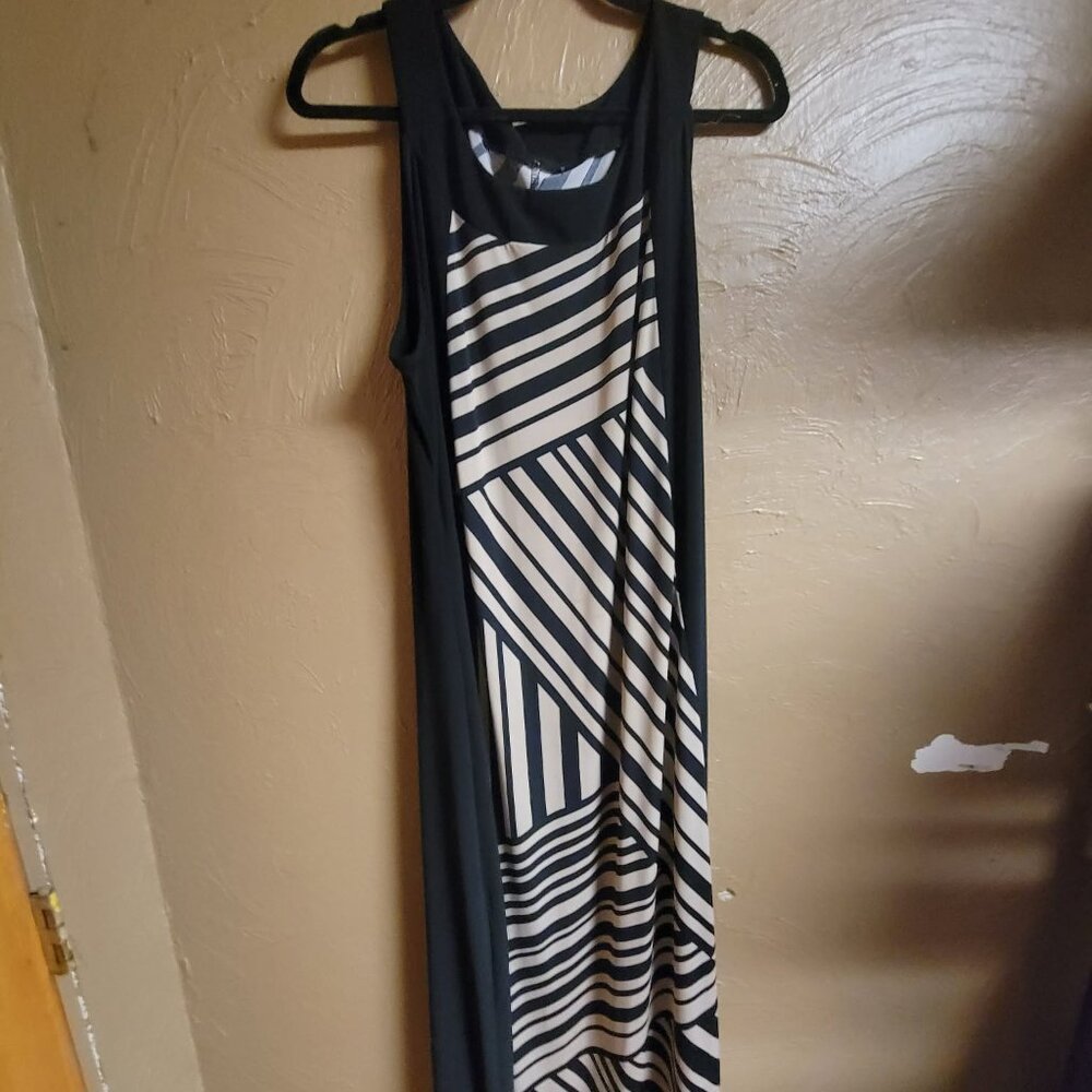 Black & Tan Maxi by Paper Doll Dress Size Large #159